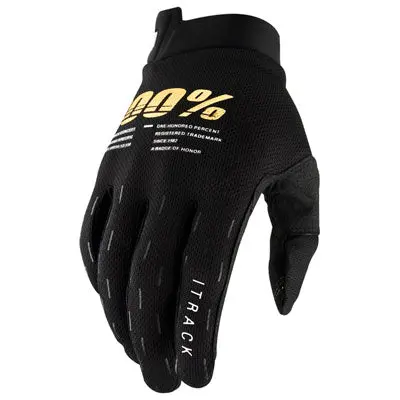 100% Itrack Youth Glove - Black 1