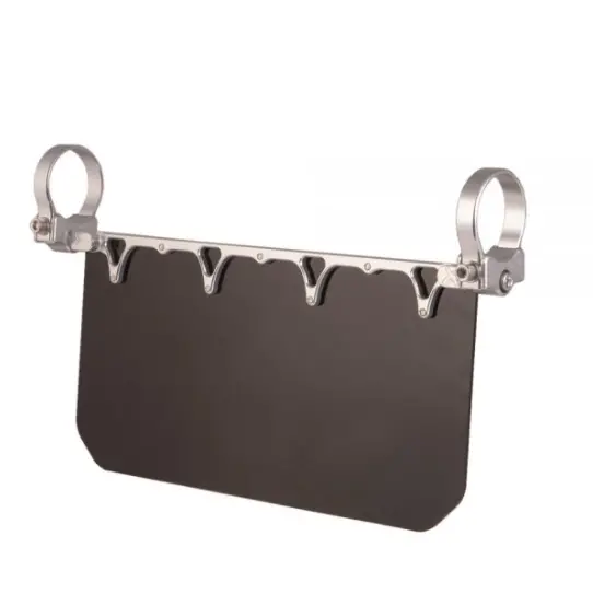 12″ Wide Sun Visor - Solid Black Shield 1