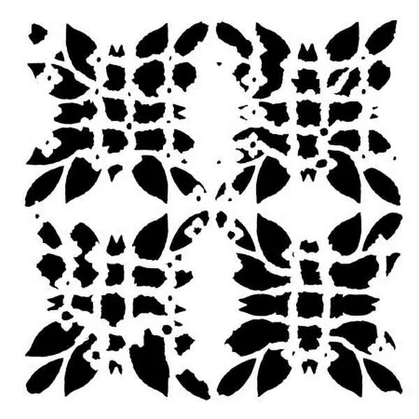 12X12 Stencil - Ink Print 1