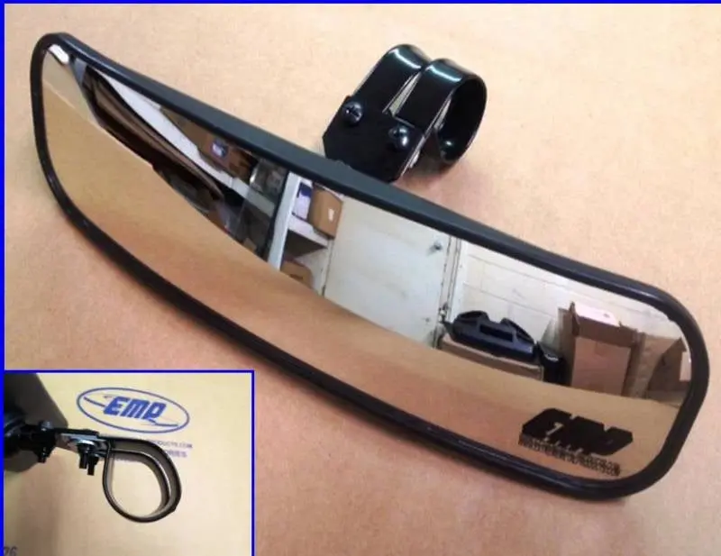13"  Bars Wide Panoramic Rear View Mirror 1-1/2-1-5/8" 1