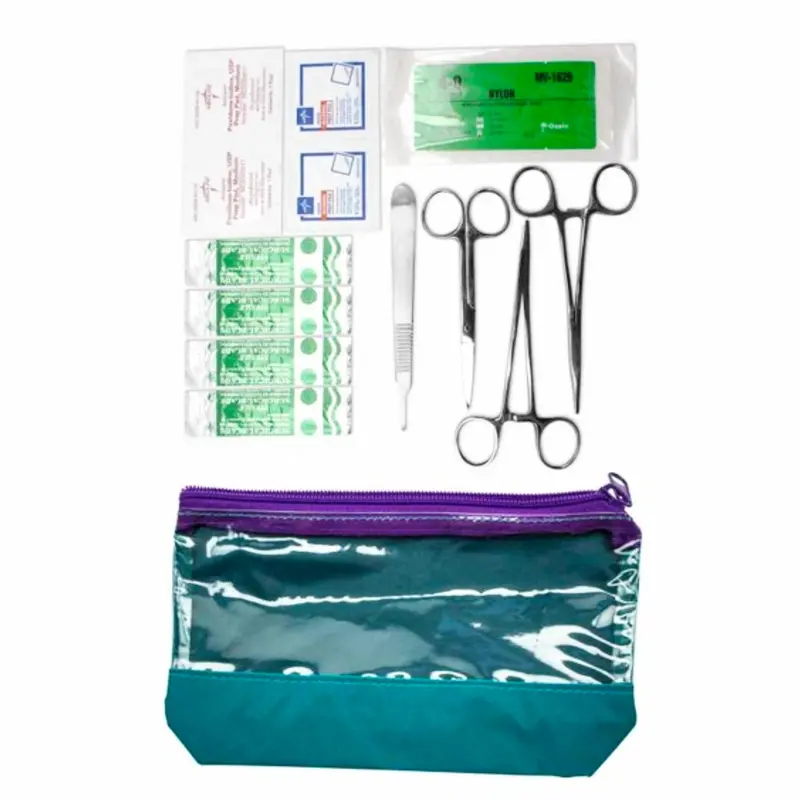 15-Pc Emergency Wound Kit With Suture 1