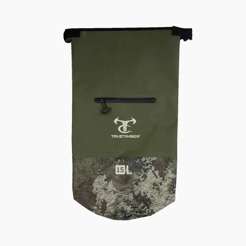 15L Round Dry Bag - Olive/Strata 1