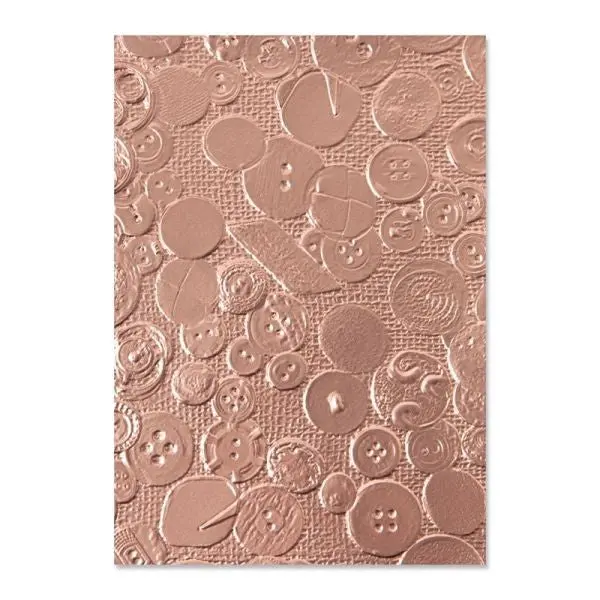 3D Textured Impressions Embossing Folder - Buttons 1