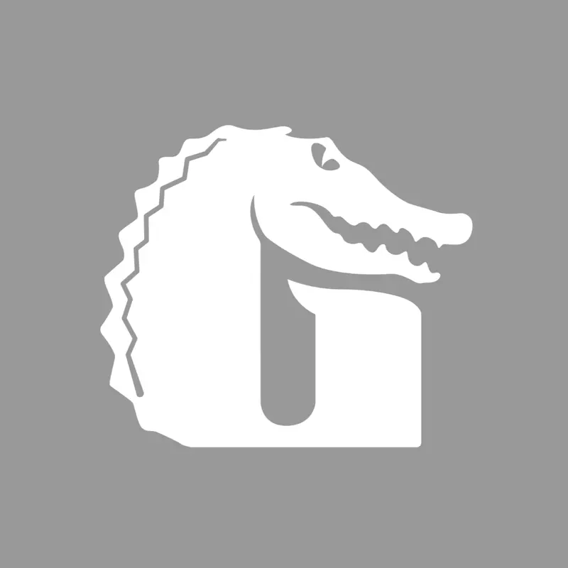 4-Inch Gator Waders "G" Decal | White 1