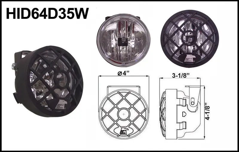 4" Round External Ballast Hid Driving 1