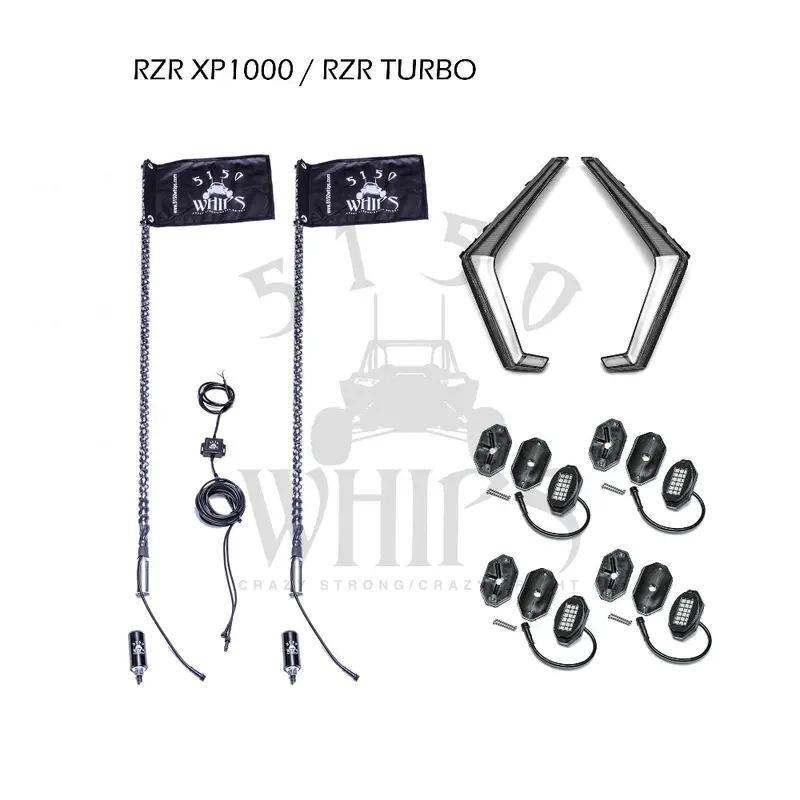 5150 Whips Led Lighting Kit - Polaris Rzr Xp1000 / Xp Turbo 1