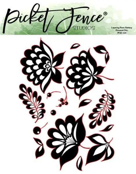 5X7 Layering Flora:  Fantasy Floweret Dies 1