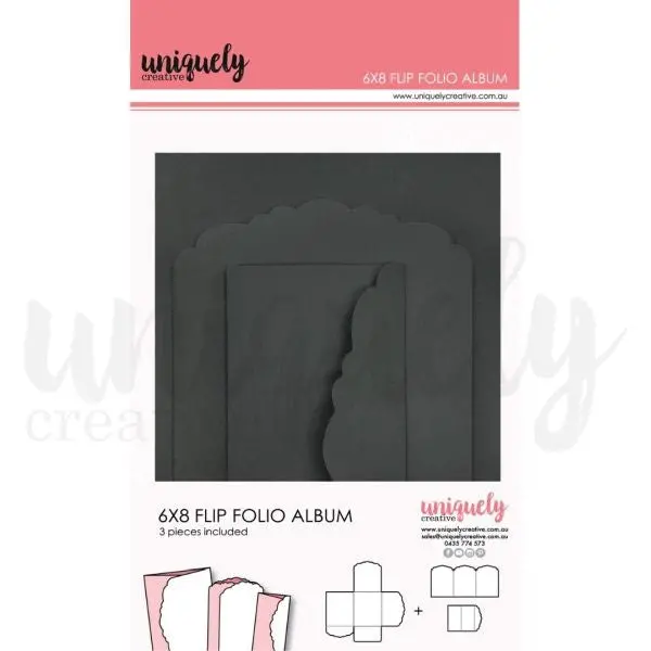 6" X 8" Flip Folio Album - Black 1