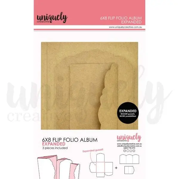 6" X 8" Flip Folio Album - Kraft - Expanded 1