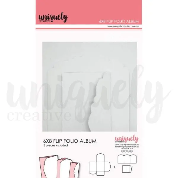 6" X 8" Flip Folio Album - White 1