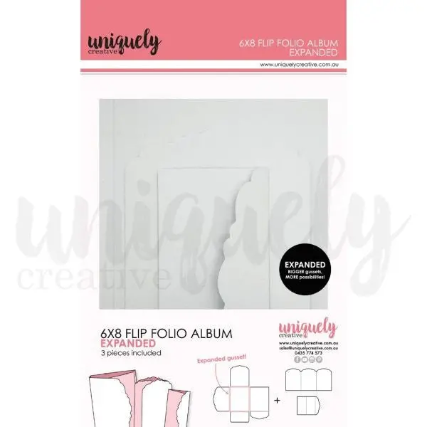 6" X 8" Flip Folio Album - White - Expanded 1