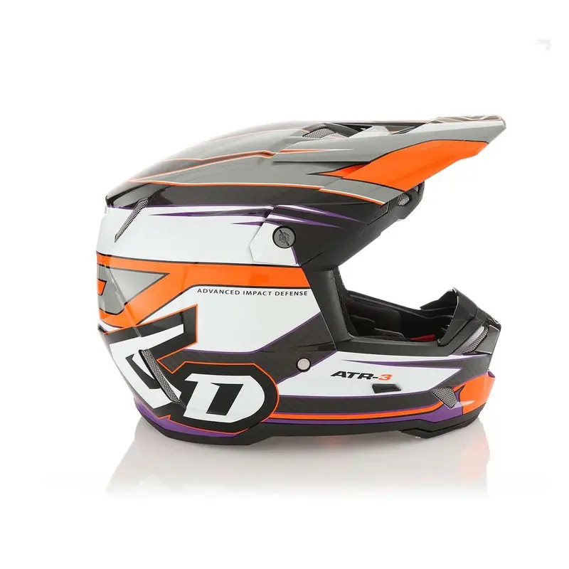 6D Atr-3 Helmet - Hyper Gloss Neon Orange Purple 1