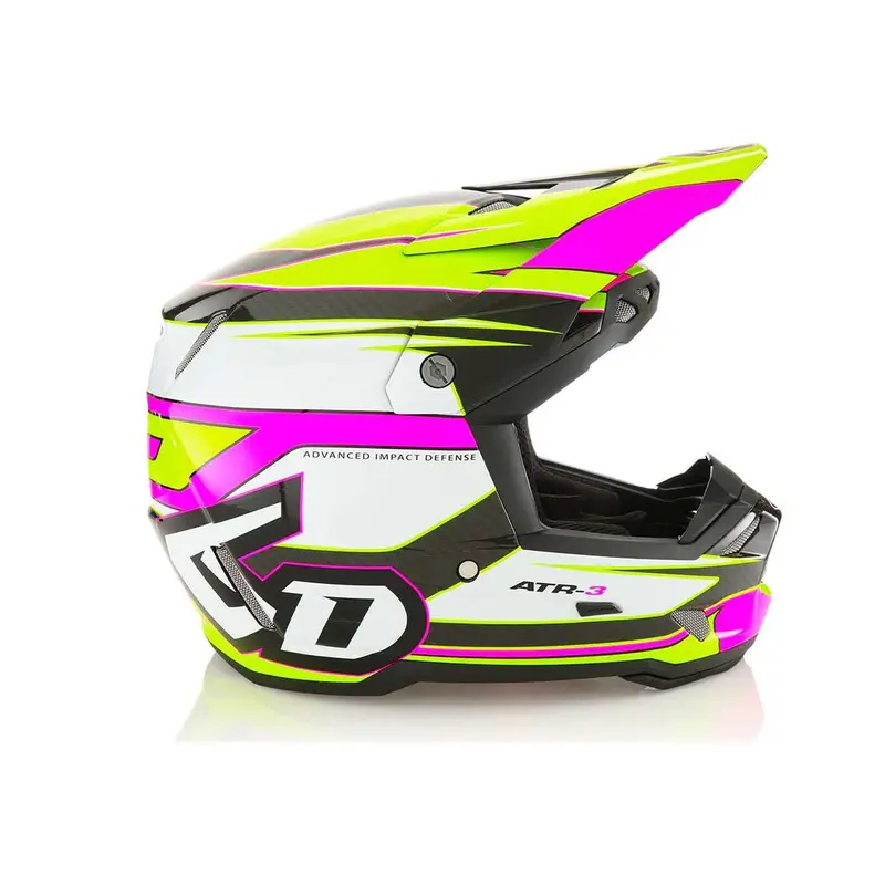 6D Atr-3 Helmet - Hyper Gloss Neon Pink Yellow 1