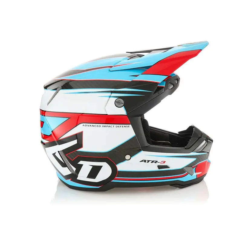 6D Atr-3 Helmet - Hyper Gloss Red Cyan 1