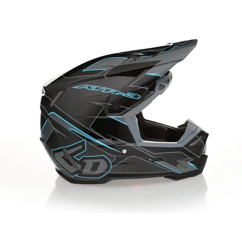 6D Atr-3 Helmet - Reflex Gloss Black Cyan 1