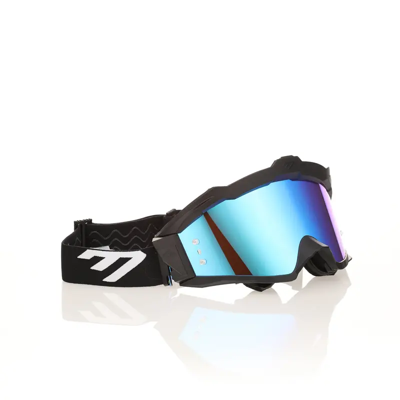 6D Max R Goggle - Black/Black & Blue Mirror 1