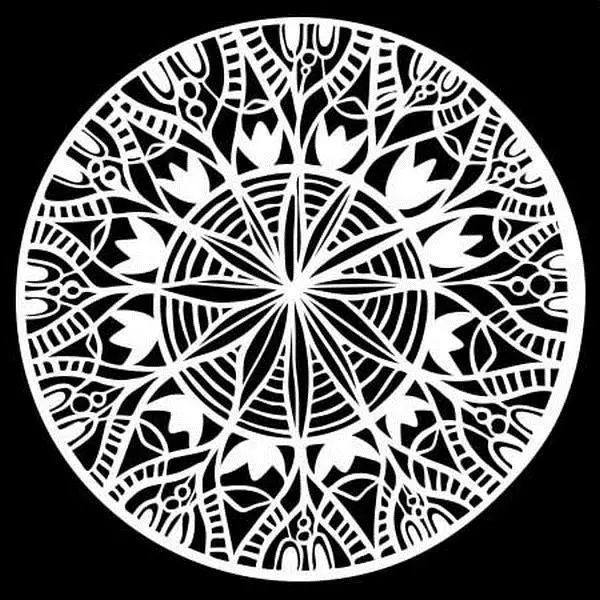 6X6 Stencil - Spring Medallion 1