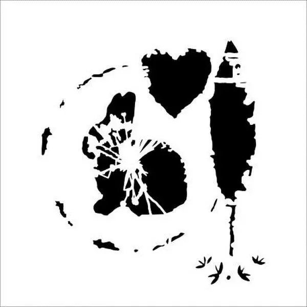 6X6 Stencil - Spring Silhouette 1