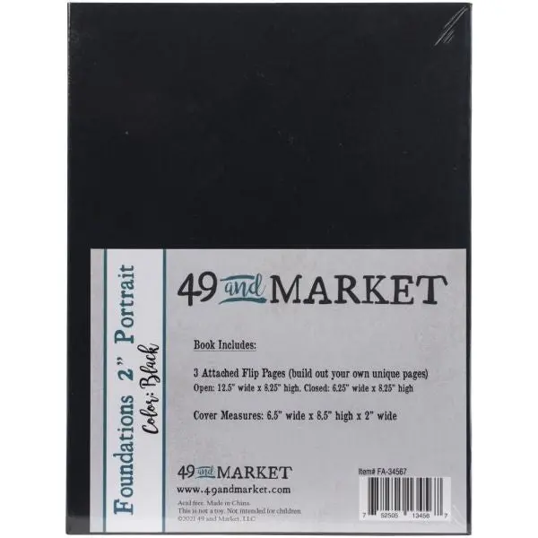 6X8 Mini Album - Portrait - Black 1