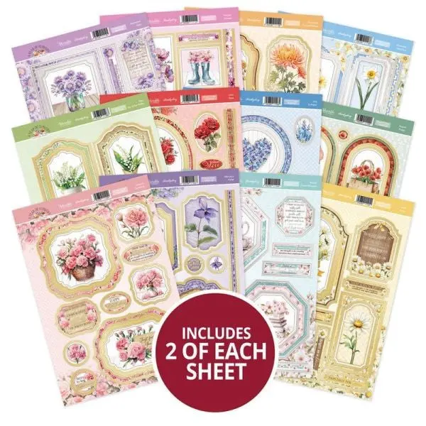 A Year Of Flowers - Luxury Card Topper Kit 1