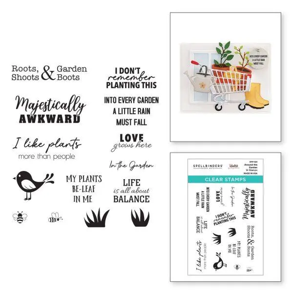Add To Cart Too Collection - Around The Garden Clear Stamps 1