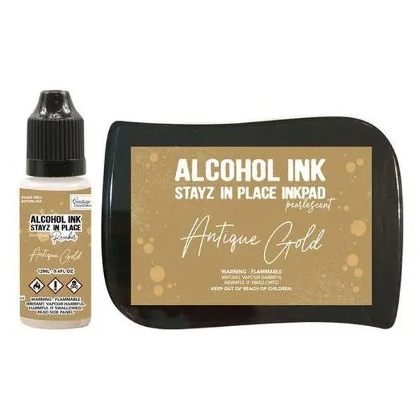 Alcohol Ink Pad With Reinker - Antique Gold Pearlised 1