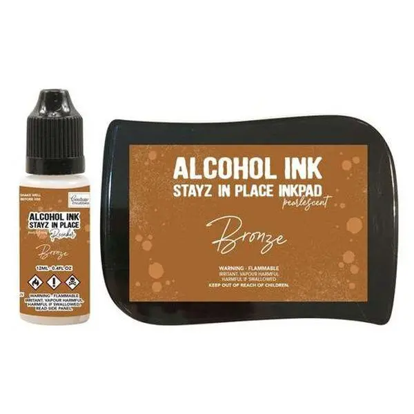 Alcohol Ink Pad With Reinker - Bronze Pearlised 1