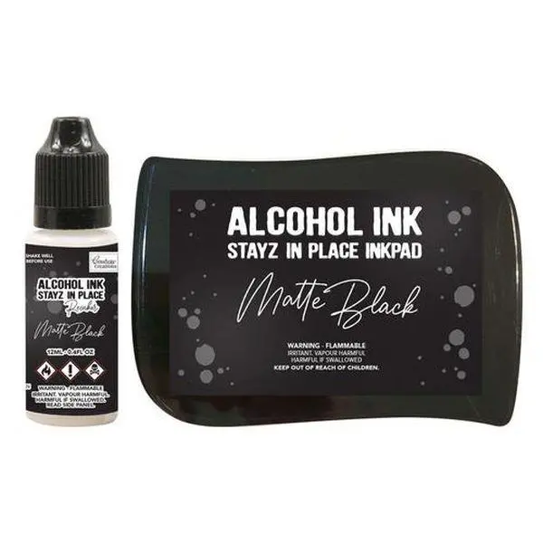 Alcohol Ink Pad With Reinker - Jet Black 1