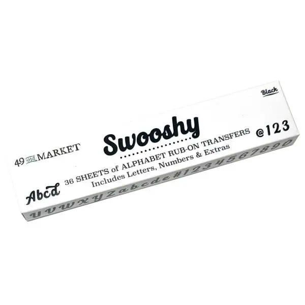 Alphabet Rub-Ons - Swooshy 1
