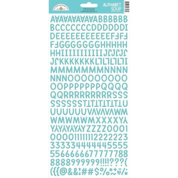 Alphabet Soup Puffy Alpha Stickers - Swimming Pool 1
