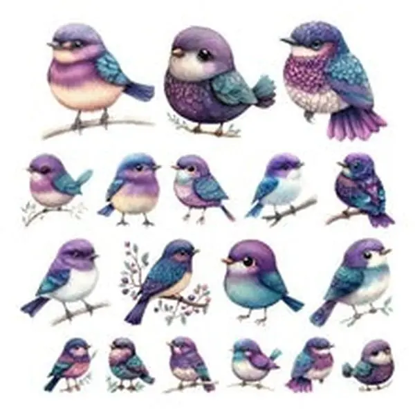 Amethyst Garden - Ephemera - Birds 1