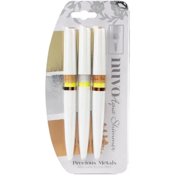 Aqua Shimmer Pens - Precious Metals 1