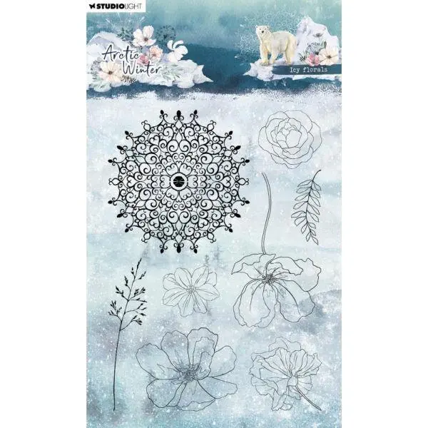 Arctic Winter - Clear Stamps - Icy Florals 1
