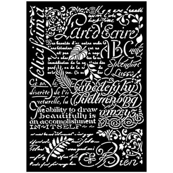 Art Stories - A3 Media Stencil - Writings 1