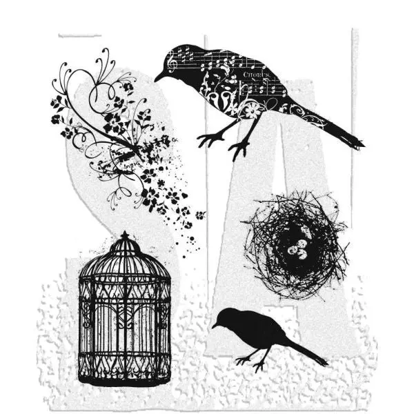 Artful Flight - Cling Stamps 1
