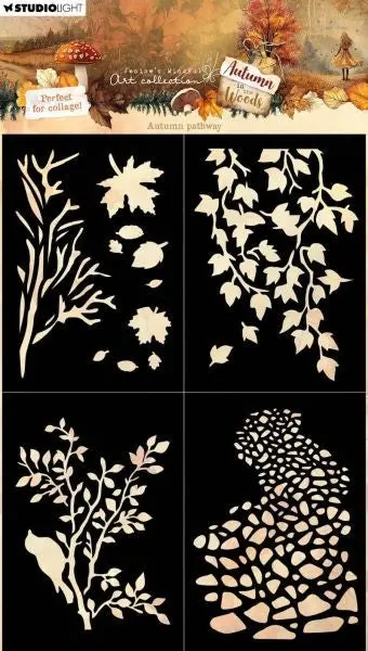 Autumn In The Woods - Autumn Pathway - Stencil 1