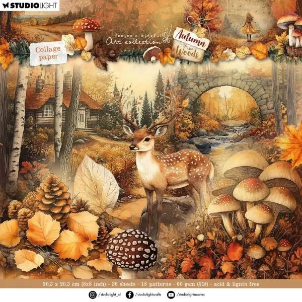 Autumn In The Woods - Backgrounds & Elements Collage Paper Pad 1
