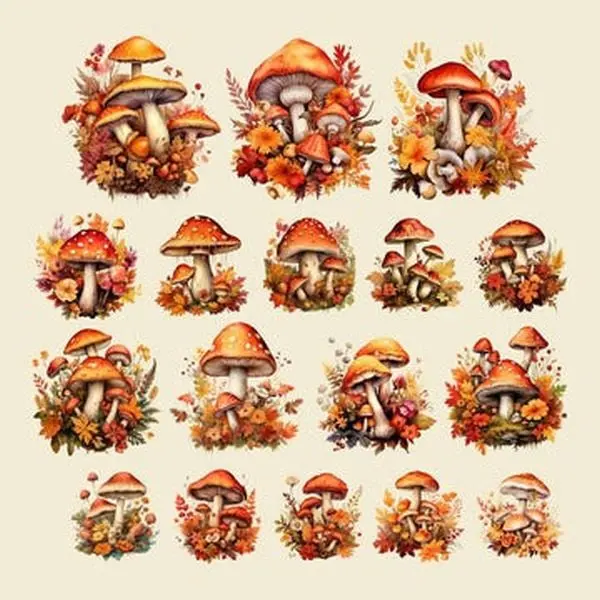 Autumn Splendor - Ephemera - Mushrooms 1