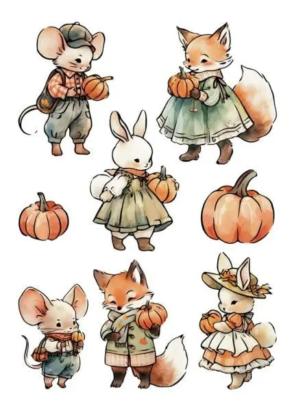 Autumn Tails  - Clear Stamps 1