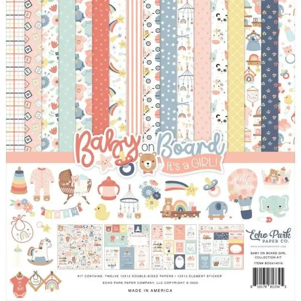 Baby On Board - Girl - 12X12 Collection Pack 1
