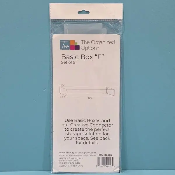 Basic Box F - 3X5x12x1.5 - Set Of 5 1