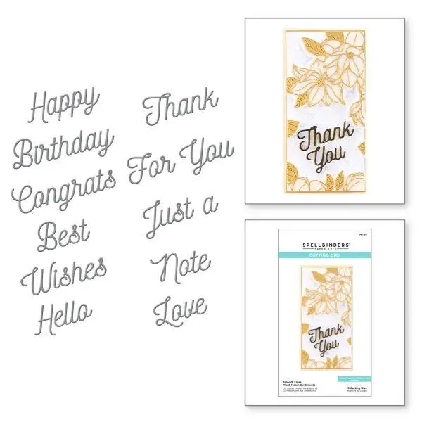 Be Bold Collection - Smooth Lines Mix & Match Sentiments Dies 1