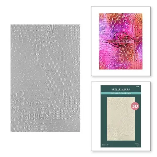 Beautifully Imperfect Collection - Distress Mix 3D Embossing Folder 1