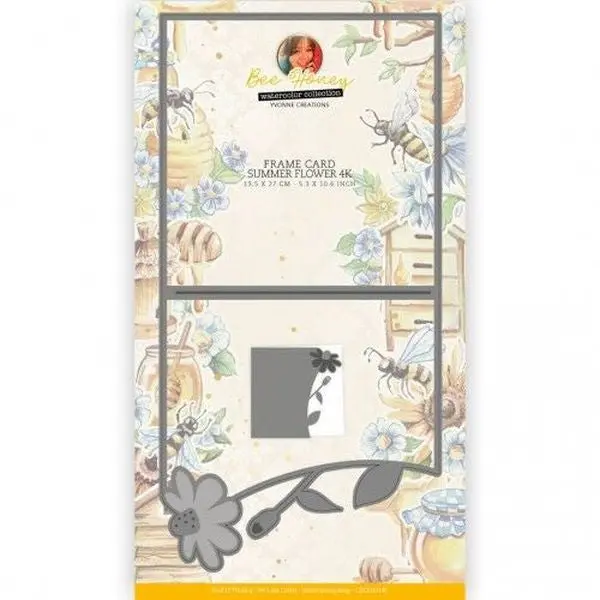 Bee Honey - Summer Flower Frame 4K - Dies 1