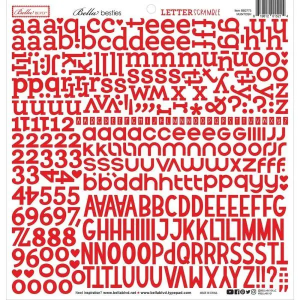 Besties Letter Scramble Alpha Stickers - Mcintosh 1
