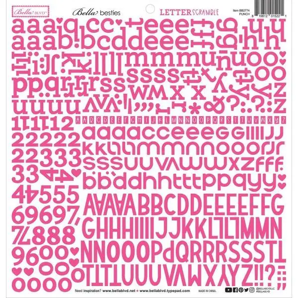 Besties Letter Scramble Alpha Stickers - Punch 1
