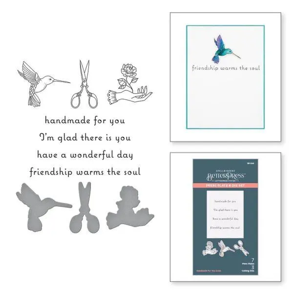 Betterpress Collection - Handmade For You Icons Press Plate & Die Set 1