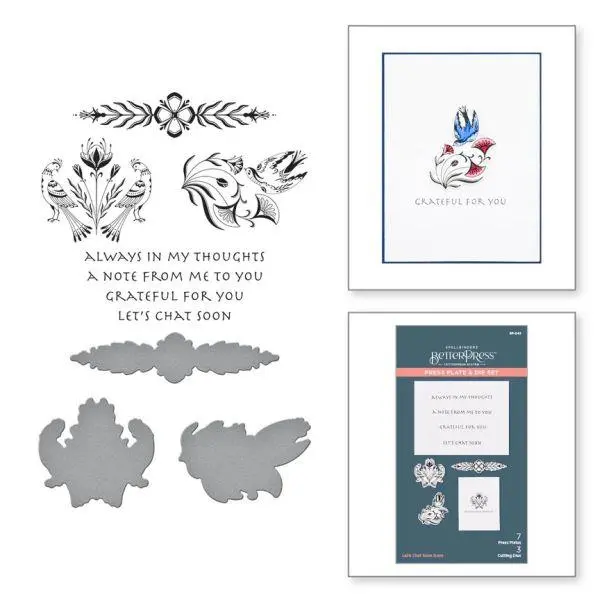 Betterpress Collection - Let's Chat Soon Icons Press Plate & Die Set 1
