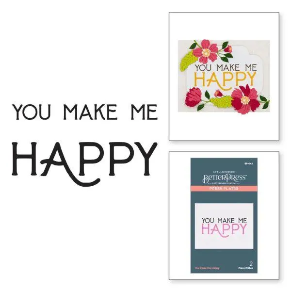 Betterpress Collection - You Make Me Happy Press Plate 1