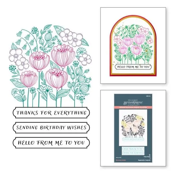 Betterpress Place & Press Registration Collection - Blooming Garden 1